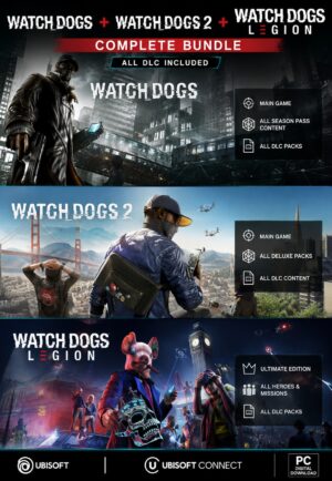 Watch Dogs + Watch Dogs 2 + Watch Dogs: Legion Ultimate Edition (All DLC) PC Ubisoft Connect